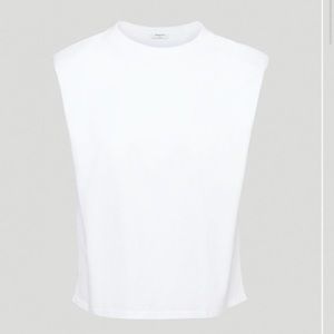 BNWT Aritzia white shoulder pad tank